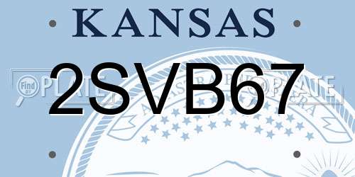 2SVB67 Kansas License Plate
