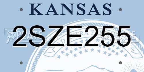 2SZE255 Kansas License Plate