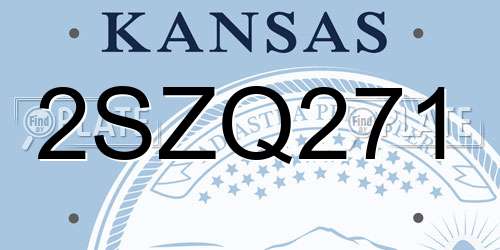 2SZQ271 Kansas License Plate