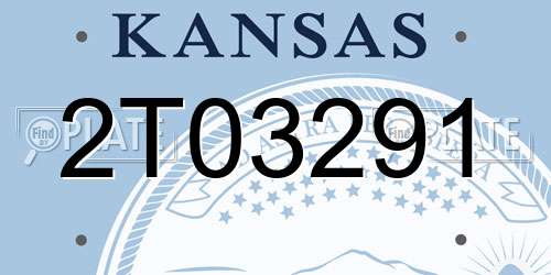 2T03291 Kansas License Plate