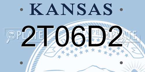 2T06D2 Kansas License Plate