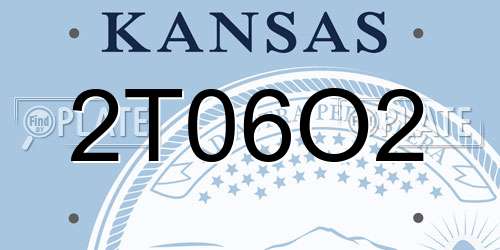 2T06O2 Kansas License Plate