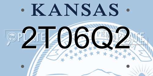 2T06Q2 Kansas License Plate