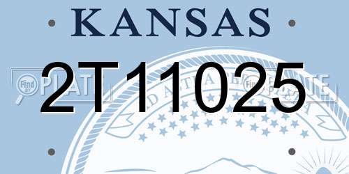 2T11025 Kansas License Plate