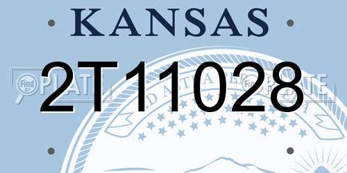 2T11028 Kansas License Plate