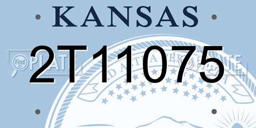 2T11075 Kansas License Plate