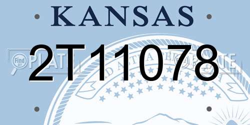 2T11078 Kansas License Plate