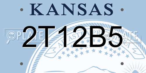 2T12B5 Kansas License Plate