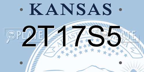 2T17S5 Kansas License Plate