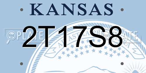 2T17S8 Kansas License Plate