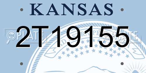 2T19155 Kansas License Plate