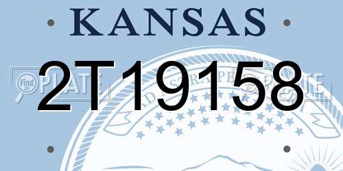 2T19158 Kansas License Plate
