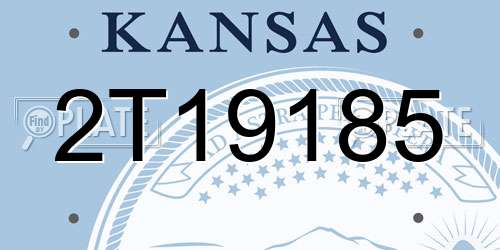 2T19185 Kansas License Plate