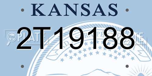 2T19188 Kansas License Plate