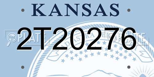 2T20276 Kansas License Plate