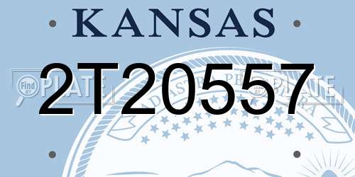 2T20557 Kansas License Plate