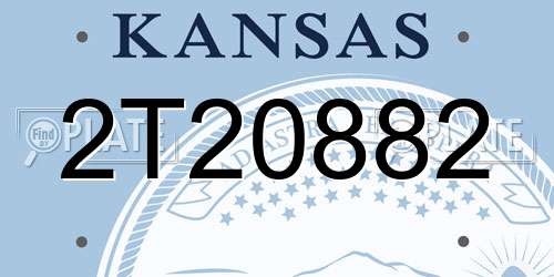 2T20882 Kansas License Plate