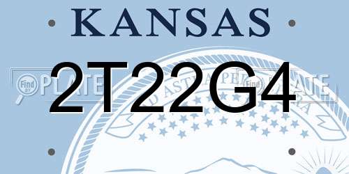 2T22G4 Kansas License Plate