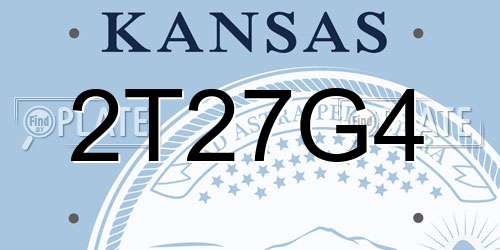 2T27G4 Kansas License Plate
