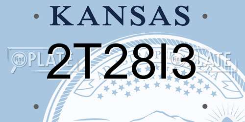 2T28I3 Kansas License Plate