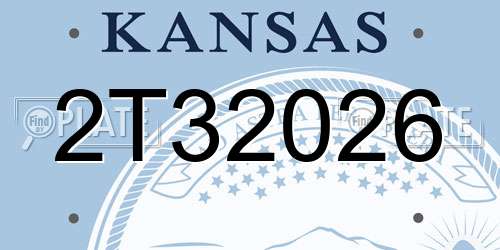 2T32026 Kansas License Plate