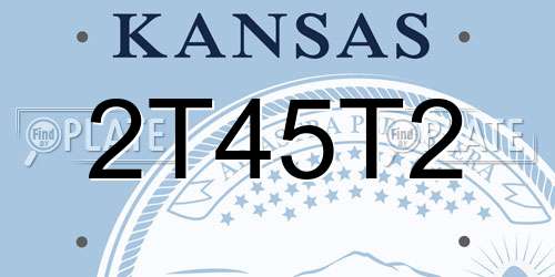 2T45T2 Kansas License Plate