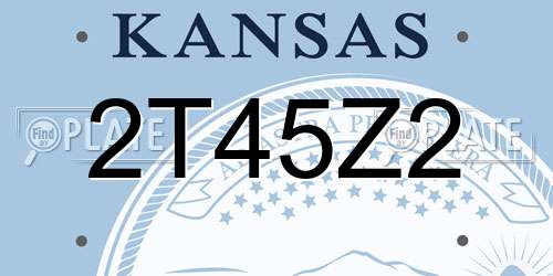 2T45Z2 Kansas License Plate