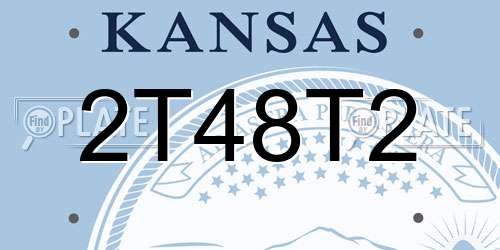 2T48T2 Kansas License Plate