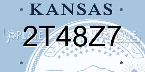 2T48Z7 Kansas License Plate