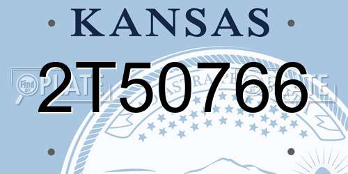 2T50766 Kansas License Plate