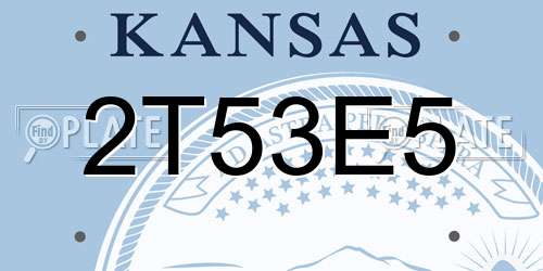 2T53E5 Kansas License Plate