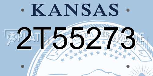 2T55273 Kansas License Plate