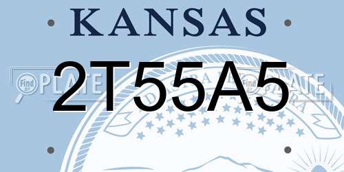 2T55A5 Kansas License Plate