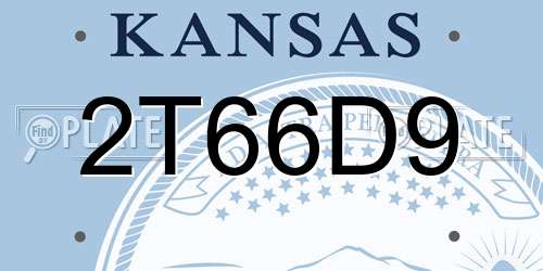 2T66D9 Kansas License Plate