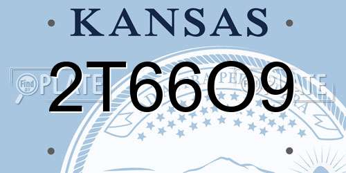 2T66O9 Kansas License Plate