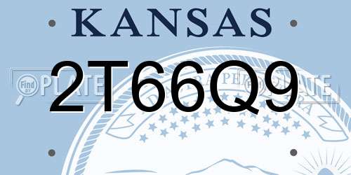 2T66Q9 Kansas License Plate