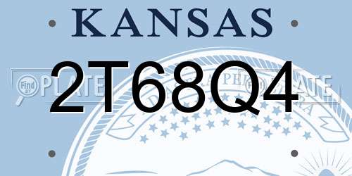 2T68Q4 Kansas License Plate