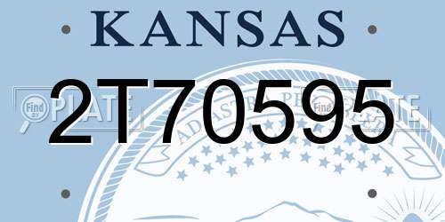 2T70595 Kansas License Plate