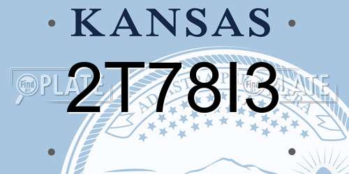 2T78I3 Kansas License Plate