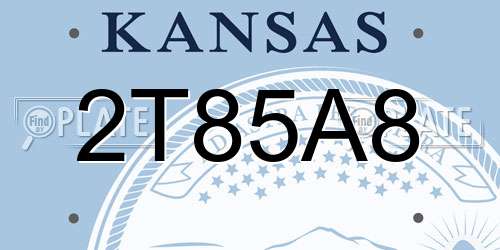 2T85A8 Kansas License Plate