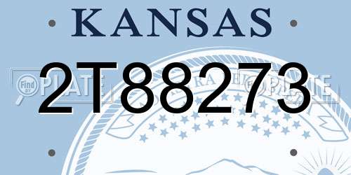 2T88273 Kansas License Plate