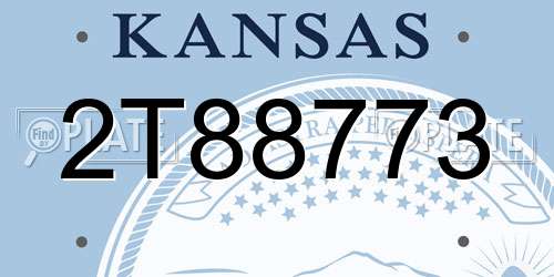 2T88773 Kansas License Plate