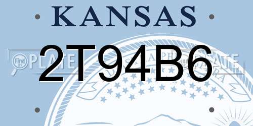 2T94B6 Kansas License Plate