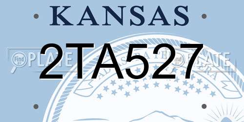 2TA527 Kansas License Plate