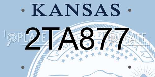2TA877 Kansas License Plate
