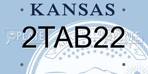 2TAB22 Kansas License Plate