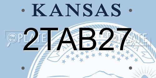 2TAB27 Kansas License Plate