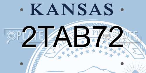 2TAB72 Kansas License Plate