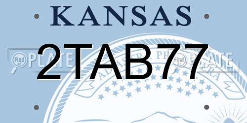 2TAB77 Kansas License Plate
