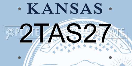 2TAS27 Kansas License Plate